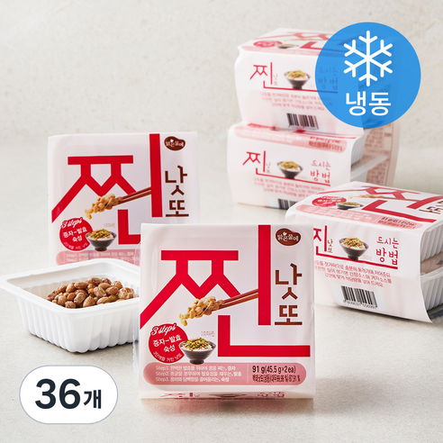 맑은물에 찐낫또 (냉동), 45.5g, 12개입, 3개