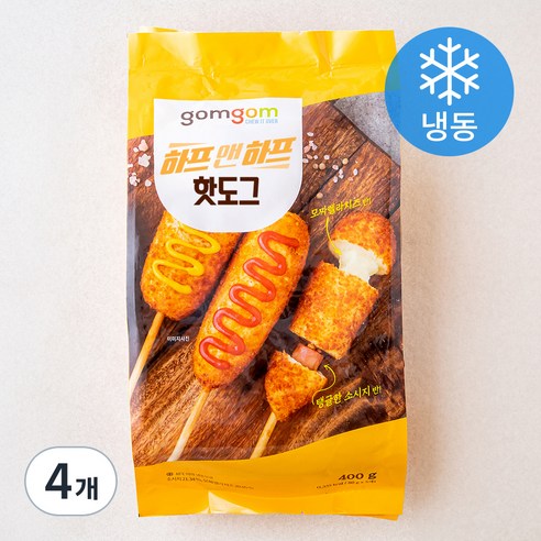 곰곰 하프앤하프핫도그(소시지&치즈), 80g, 5개입, 4개