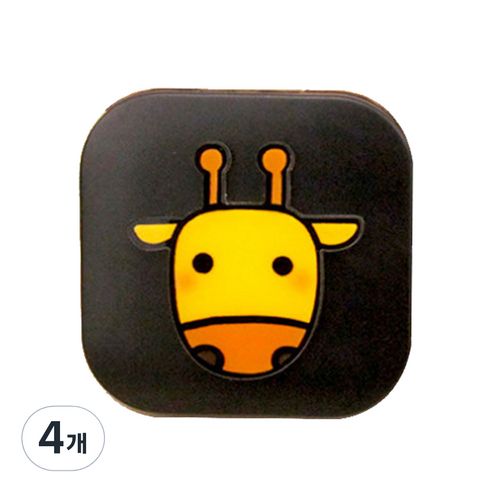라이프포인트 입체캐릭터 렌즈케이스, 랜덤 발송, 4개