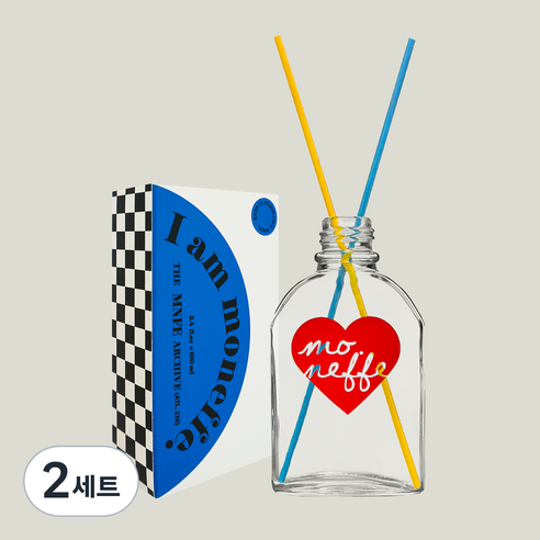 포인트가 필요한 지금 미드 센추리 모던 디퓨저 인테리어 방향제 + 포스터 2종 세트, 메르시 플레르, 100ml, 2세트