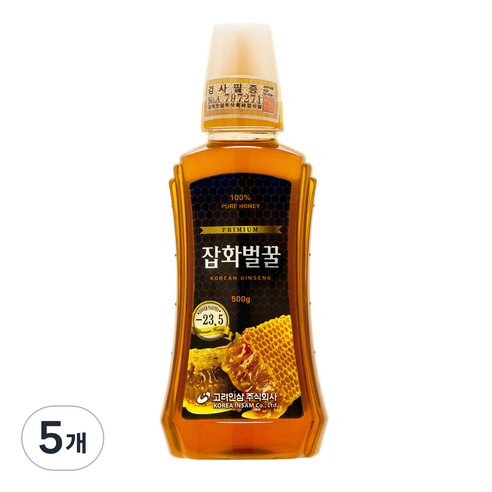 고려인삼 잡화벌꿀, 500g, 5개