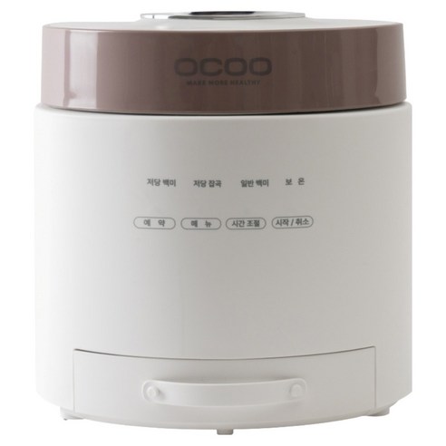 오쿠 미니 서랍형 저당질 밥솥, 화이트, OCR-LS500WH