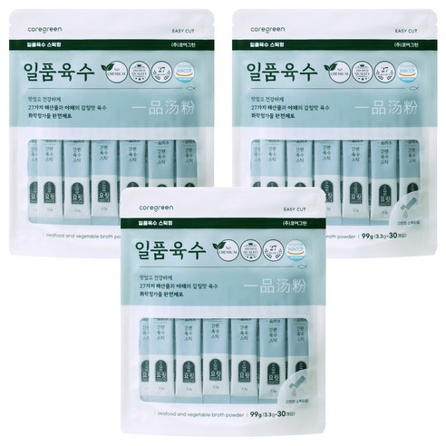 요릿 일품육수 파우치 30p, 99g, 3개