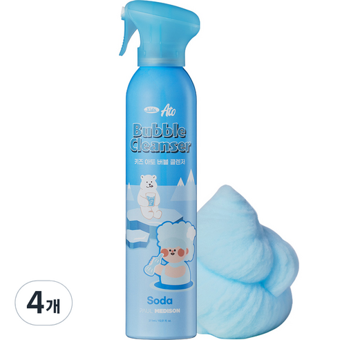 폴메디슨 키즈 아토 올인원 버블 클렌저 소다향, 311ml, 4개