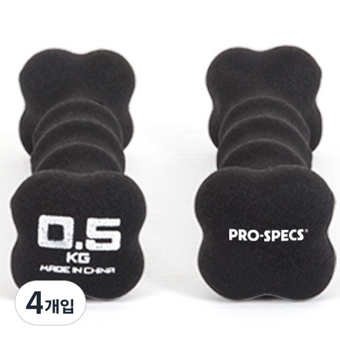 프로스펙스 네오프렌 아령, 0.5kg, 4개