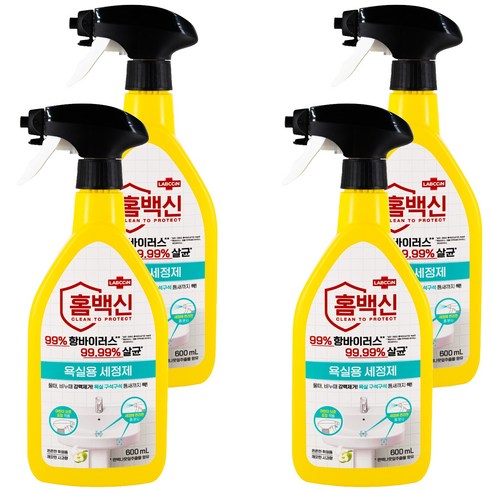 홈백신 욕실용 세정제, 600ml, 4개
