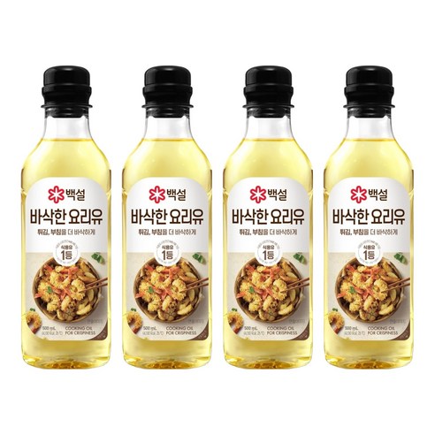 백설 바삭한 요리유, 500ml, 4개