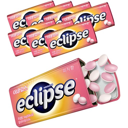 이클립스 피치향 캔디 8개입, 34g, 8개