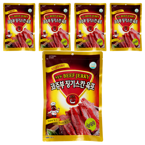 코주부 징기스칸 육포 순한맛, 130g, 5개