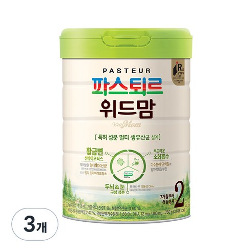 파스퇴르 위드맘 2단계, 3개, 750g 
분유/어린이식품