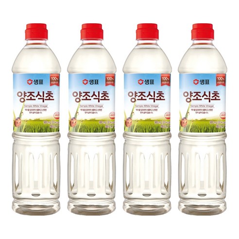 샘표 합성향 없는 양조식초, 900ml, 4개