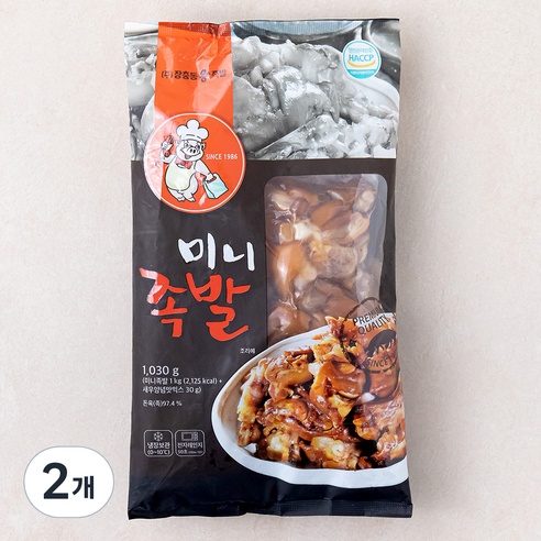 장충동왕족발 미니족발, 1kg, 2개