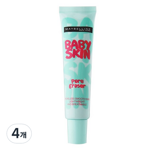 메이블린 뉴욕 베이비 스킨 프라이머 22ml, 포어 이레이저, 4개