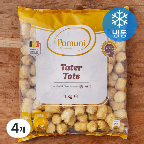 포뮤니 테이터 토츠 감자튀김 (냉동), 1kg, 4개