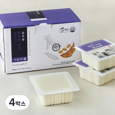 한둘 명인이 만든 순두부 6개입, 900g, 4박스
