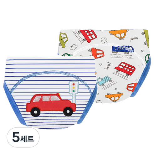엠케이 순면 배변훈련팬티, B 자동차, 5세트