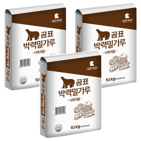 곰표 대한제분 곰표 박력 밀가루, 10kg, 3개