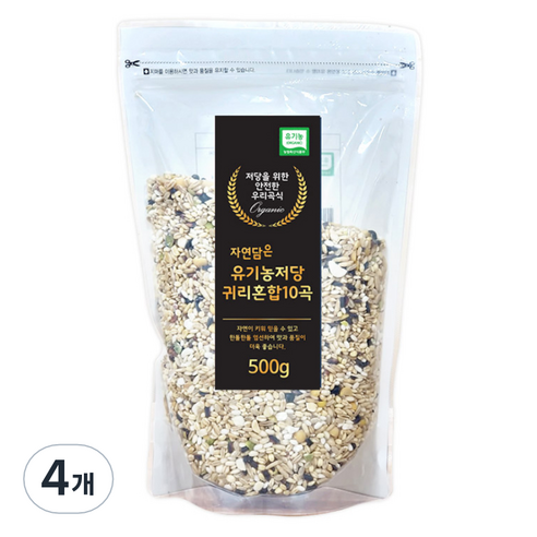 자연담은 유기농 귀리 혼합10곡, 500g, 4개