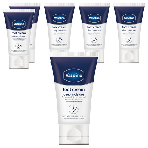 바세린 풋크림 딥 모이스처, 55g, 6개