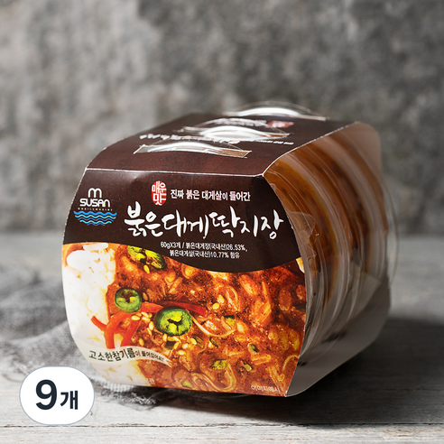 MSUSAN 매운맛 붉은대게딱지장, 60g, 9개