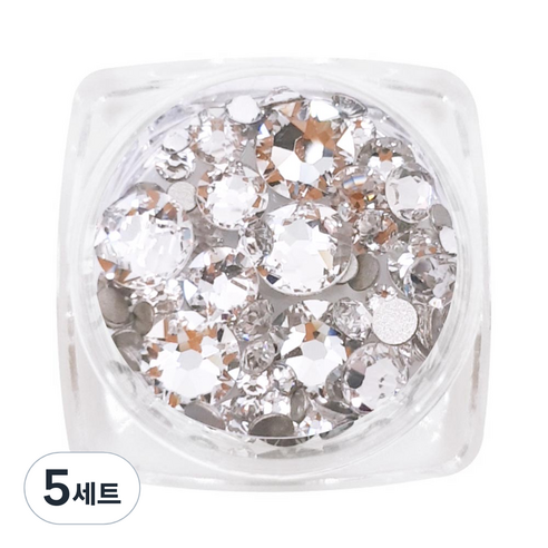 스와로브스키 네일 풀스톤 52p 세트 ss3-ss30, 크리스탈, 5세트