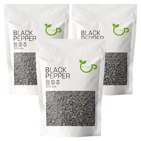 그린팟 리필용 통 흑후추, 500g, 3개