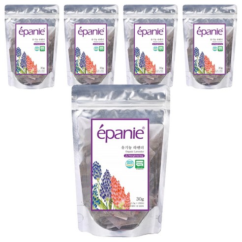 에빠니 유기농차 티백 라벤다, 1.5g, 20개입, 5개