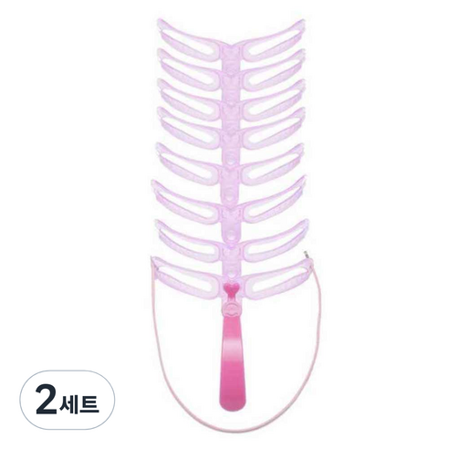 제로원 8단계 눈썹가이드 세트, 혼합색상, 2세트