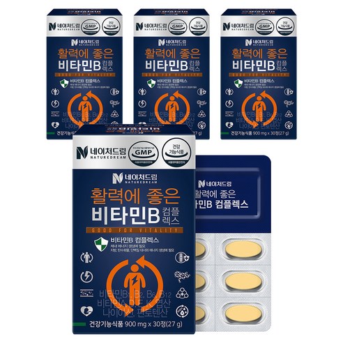 네이처드림 활력에 좋은 비타민B, 30정, 4개