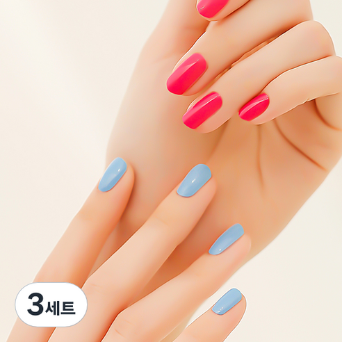 젤팡 강남핑크 네일 스티커세트, 유광, 3세트