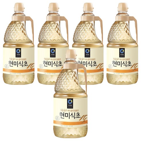 청정원 현미식초, 1.8L, 5개