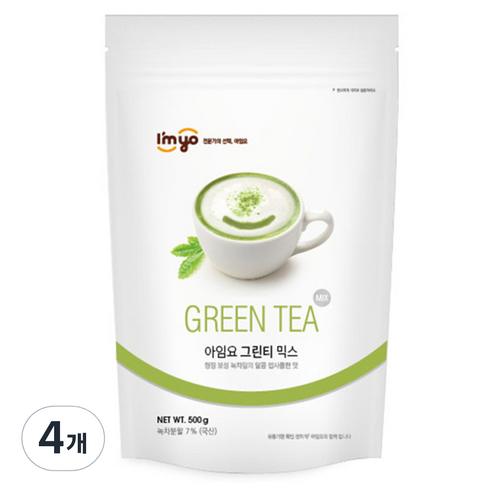 아임요 그린티 믹스 파우더, 500g, 1개입, 4개
