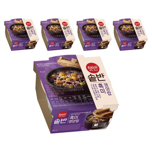 햇반 솥반 흑미영양밥, 200g, 5개