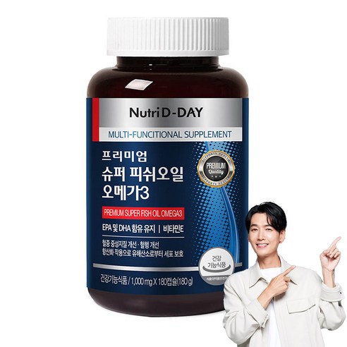 뉴트리디데이 프리미엄 슈퍼 피쉬오일 오메가3, 180정, 1개
영양제 뉴트리디데이 프리미엄 슈퍼 피쉬오일 오메가3, 180정, 1개
영양제