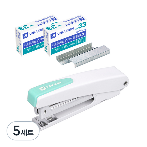 화신 파워135Q 스테이플러 + 33호침 2p, 랜덤발송(스테이플러), 5세트