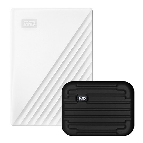 삼성외장하드 WD My Passport 휴대용 외장하드 + 파우치, 5TB, 화이트 Best Top5