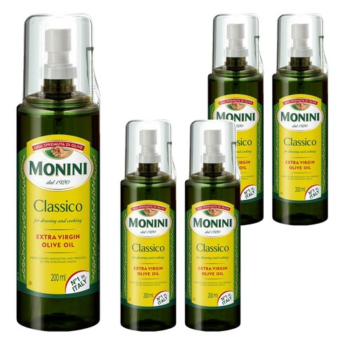 모니니 클라시코 엑스트라버진 올리브오일 스프레이타입, 200ml, 5개
