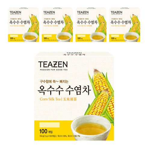 티젠 구수함에 쏙 빠지는 옥수수수염차, 1.5g, 100개입, 5개