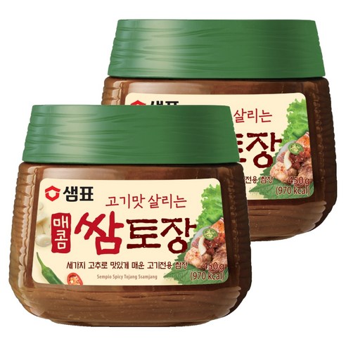샘표 고기맛 살리는 매콤 쌈토장, 450g, 2개