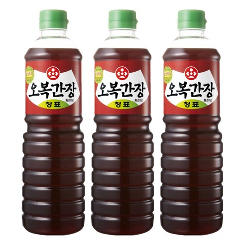 [오복] 오복간장 청표, 900ml, 3개