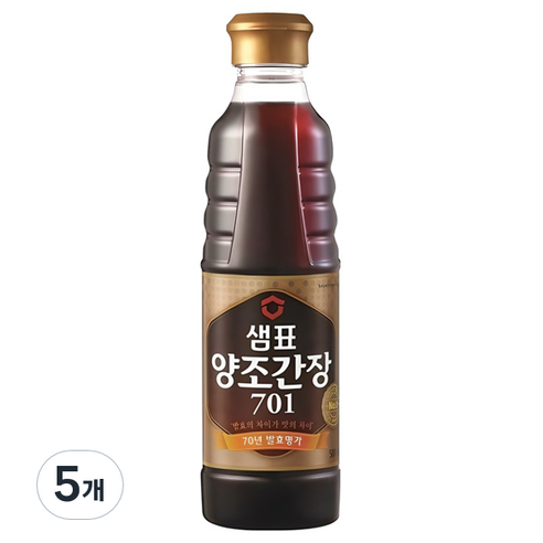 샘표 양조간장 701, 500ml, 5개