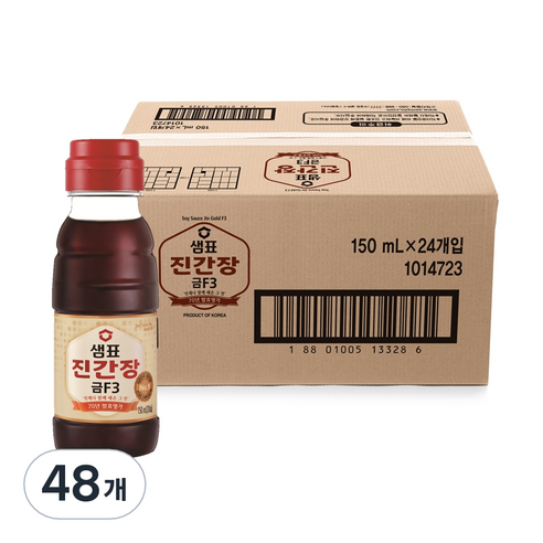 샘표 진간장 금F3, 150ml, 48개