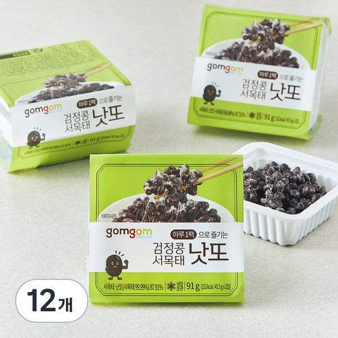 곰곰 검정콩 서목태 낫또, 45.5g, 6개입, 4개