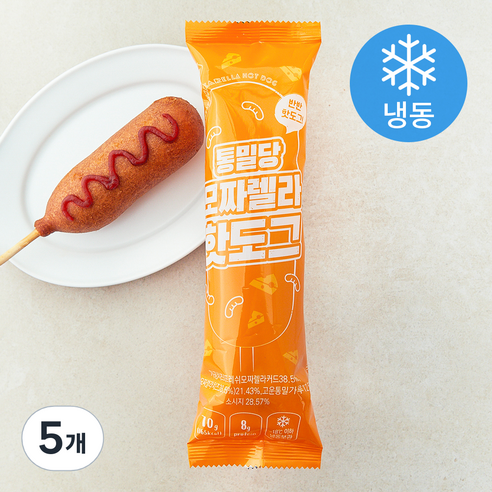다신 통밀당 모짜렐라 핫도그 (냉동), 70g, 5개, 1개입