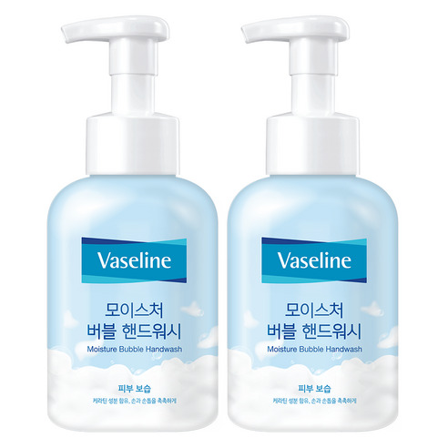 애경바세린 모이스처 버블 핸드워시, 500ml, 2개