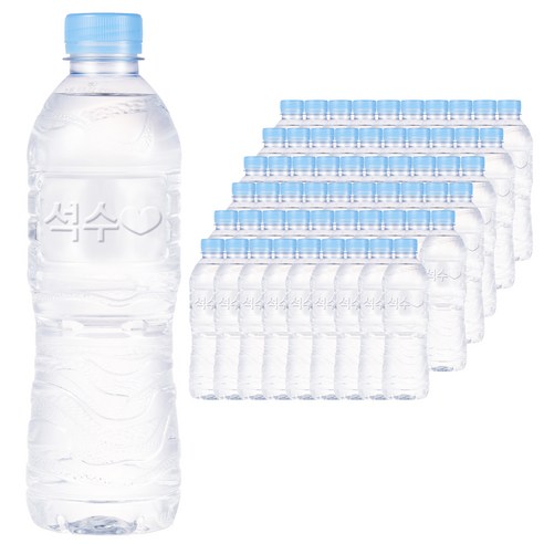 석수 무라벨 생수, 500ml, 60개
