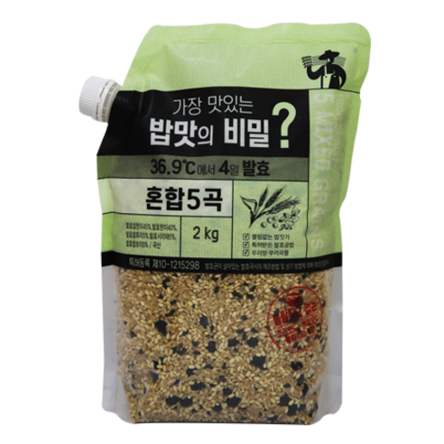 가장 맛있는 밥맛의 비밀 4일 발효 혼합 5곡, 2kg, 1개