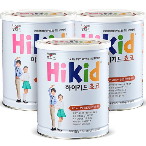 일동후디스 하이키드 쵸코 분말영유아식 650g, 코코아맛, 600g, 3개