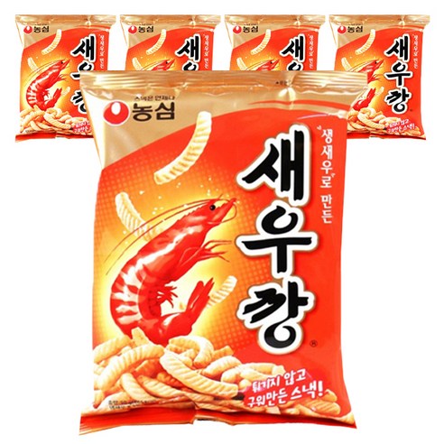 농심 새우깡, 90g, 5개