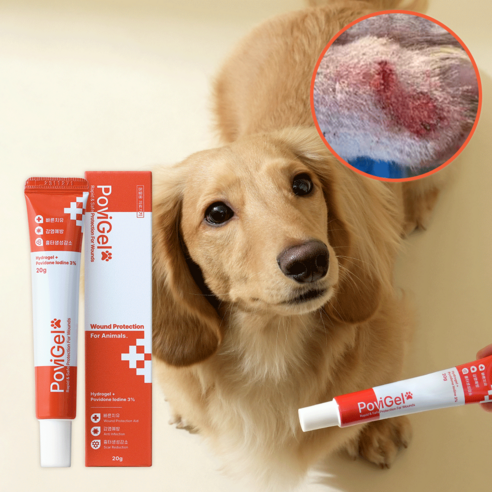 하울릭 강아지 고양이 피부병 아토피 외이염 습진 연고 포비겔, 20g, 3개